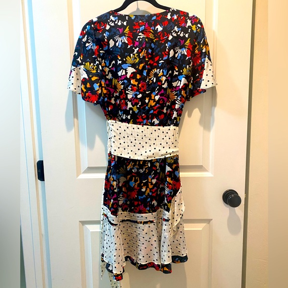 TANYA TAYLOR Bianka Ruffle Confetti Dot Wrap Dress - Picture 9 of 12